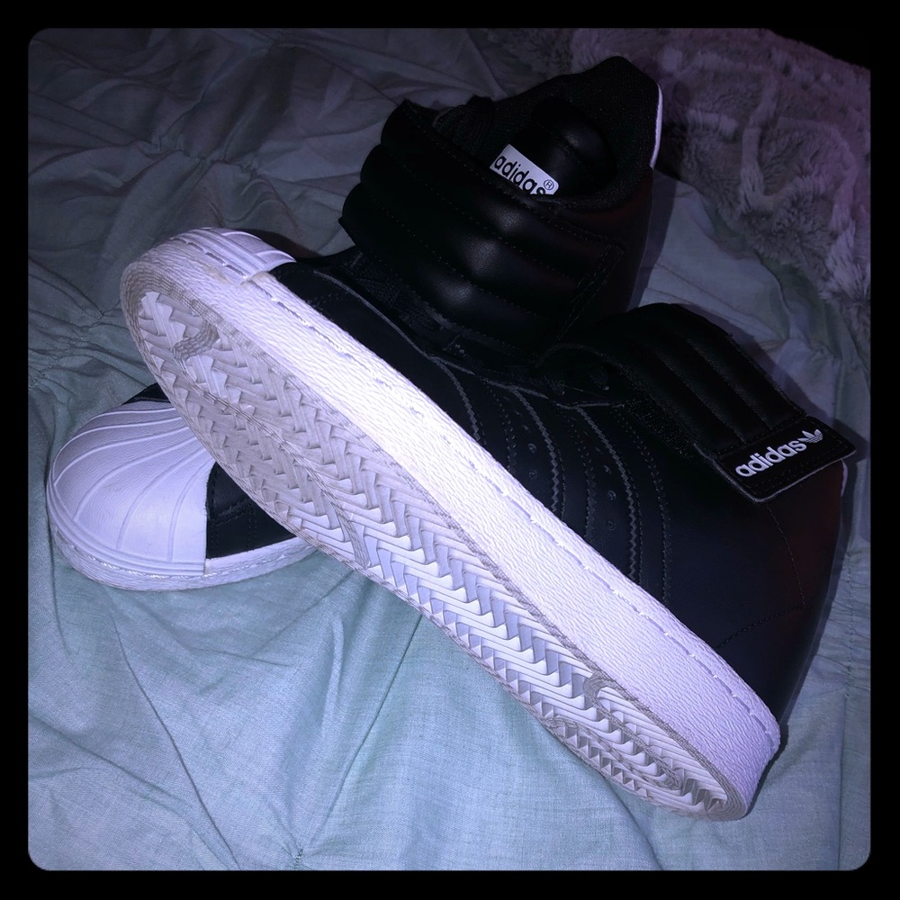 Adidas high top sneakers with wedge inserts